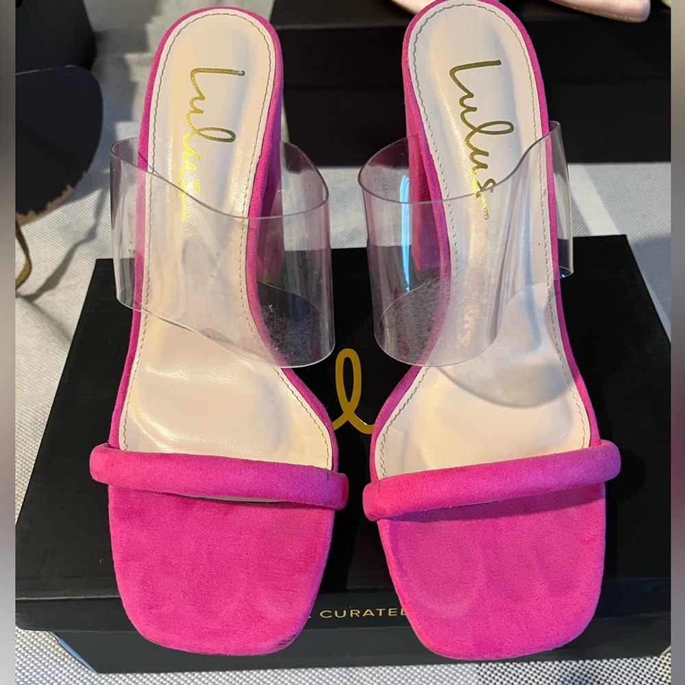 pink lulu’s heels size 7